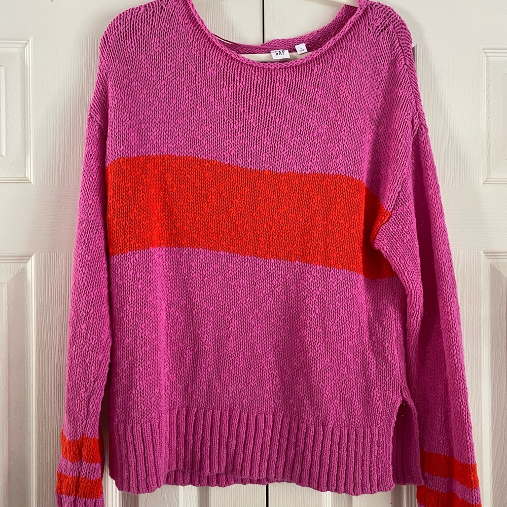 Pink and red sweater lightweight